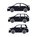 Group of cars sedan icons