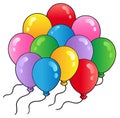 Group of cartoon balloons 2 Royalty Free Stock Photo