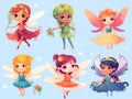 A Group Of Cartoon Fairies Royalty Free Stock Photo