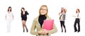 Group of casual and formal dressed business women Royalty Free Stock Photo