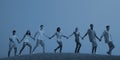 Group Casual People Walking Together Outdoors Concept Royalty Free Stock Photo