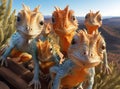 A group of chameleons