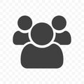 Group chat contact vector icon. Office team, teamwork social network community people web icon