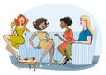 Group of a chatting women Royalty Free Stock Photo