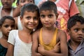 Group of cheerful indian boys posing in front of the camera in I