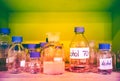 Group of chemical laboratory glassware equipment. Royalty Free Stock Photo