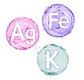 Group of chemical minerals and microelements.