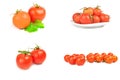 Group of cherry isolated over a white background