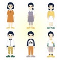 group of children in casual and festive clothes Royalty Free Stock Photo