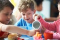 Group Of Children Eating Lunch In School Cafeteria Royalty Free Stock Photo