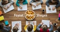 Overhead View of Children Studying Together with Snacks Royalty Free Stock Photo