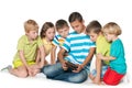 Group children with a gadget