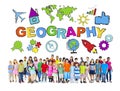 Group of Children and Geography Concept Royalty Free Stock Photo