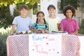 Group Of Children Holding Bake Sale Royalty Free Stock Photo