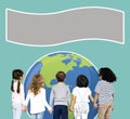 Group of children holding hands Royalty Free Stock Photo