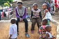Group of children living in a Nairobi slum. Kenya, Africa