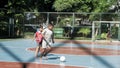 a group of children play football Royalty Free Stock Photo