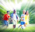 Group of Children Playing Football Concepts Royalty Free Stock Photo