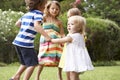 Group Of Children Playing Outdoors Together Royalty Free Stock Photo