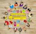 Group of Children and School Concept Royalty Free Stock Photo