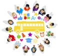 Group of Children and School Concept Royalty Free Stock Photo