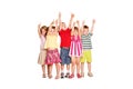 Group of children showing thumbs up sign Royalty Free Stock Photo