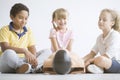 Children during first aid training Royalty Free Stock Photo