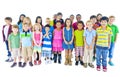 Group of children standing in line Friendship Concept Royalty Free Stock Photo
