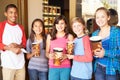 Group Of Children Standing Outside Cinema Together Royalty Free Stock Photo