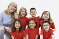 Group Of Children With Teacher Enjoying Drama Workshop Together Royalty Free Stock Photo