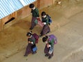 School children on the way to school Royalty Free Stock Photo