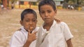 Group of childrens enjoying playtime at shcool in Palawan, Port Barton, Philippines, 2019