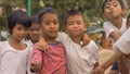 Group of childrens enjoying playtime at shcool in Palawan, Port Barton, Philippines, 2019