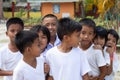Group of childrens enjoying playtime at shcool in Palawan, Port Barton, Philippines, 2019