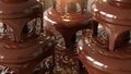 A group of chocolate covered in melted chocolate (ai generated) Royalty Free Stock Photo