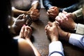 Group of christian people are praying together Royalty Free Stock Photo