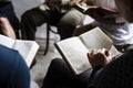 Group christianity people reading bible together Royalty Free Stock Photo