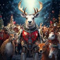 A group of Christmas Reindeer Royalty Free Stock Photo
