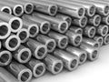 Group of chrome pipe Royalty Free Stock Photo