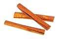 Group of cinnamon sticks isolated on white background, spices Royalty Free Stock Photo