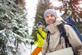 A group of climbers in the mountains. Royalty Free Stock Photo