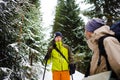 A group of climbers in the mountains. Royalty Free Stock Photo