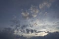 a group of clouds in the evening sky, Bavaria, Germany Royalty Free Stock Photo