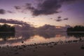 a group of clouds in the sky over a body of water on rarotonga Royalty Free Stock Photo