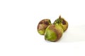 Group coconuts on white background Royalty Free Stock Photo