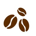 Group of coffee bean icon isolated on white background, vector and illustration Royalty Free Stock Photo