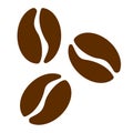 Group of coffee bean icon isolated on white background, vector and illustration Royalty Free Stock Photo