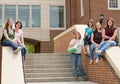 Group of college Girls Royalty Free Stock Photo