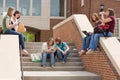 Group of college Girls Royalty Free Stock Photo