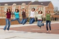 Group of College Girls Royalty Free Stock Photo